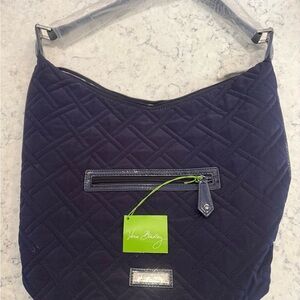 Vera Bradley Navy Blue Quilted Piper Hobo Bag NWT
